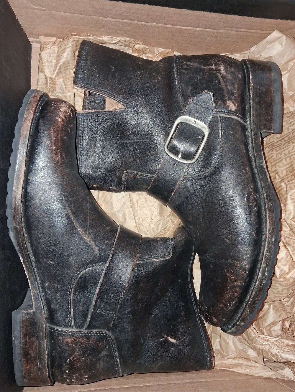 Frye-Distressed Leather Boot - Picture 2 of 6